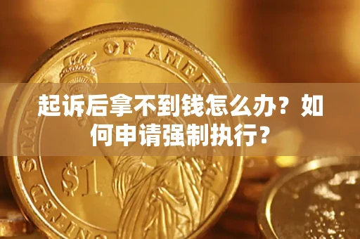 武汉起诉后拿不到钱怎么办？如何申请强制执行？