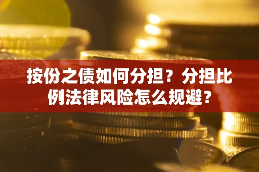武汉按份之债如何分担？分担比例法律风险怎么规避？