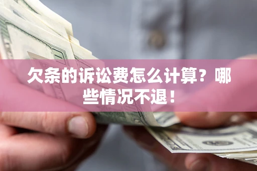 武汉欠条的诉讼费怎么计算？哪些情况不退！