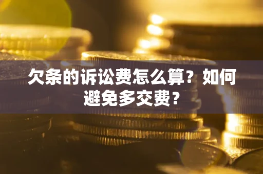 武汉欠条的诉讼费怎么算？如何避免多交费？